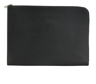 Louis Vuitton Pochette Jour GM, &pound;350, Accessories, Black, Leather, Front view